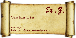 Szolga Zia névjegykártya
